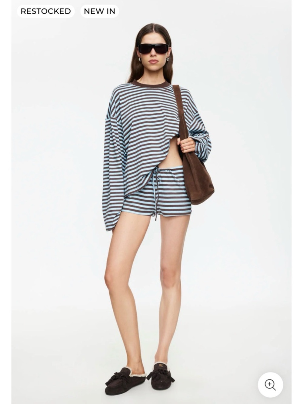 Lioness Blue BLOOM LONG SLEEVE - CHOCOLATE SEA STRIPE